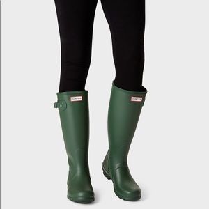 HUNTER BOOTS | Original Tall Rain Boots Green 8